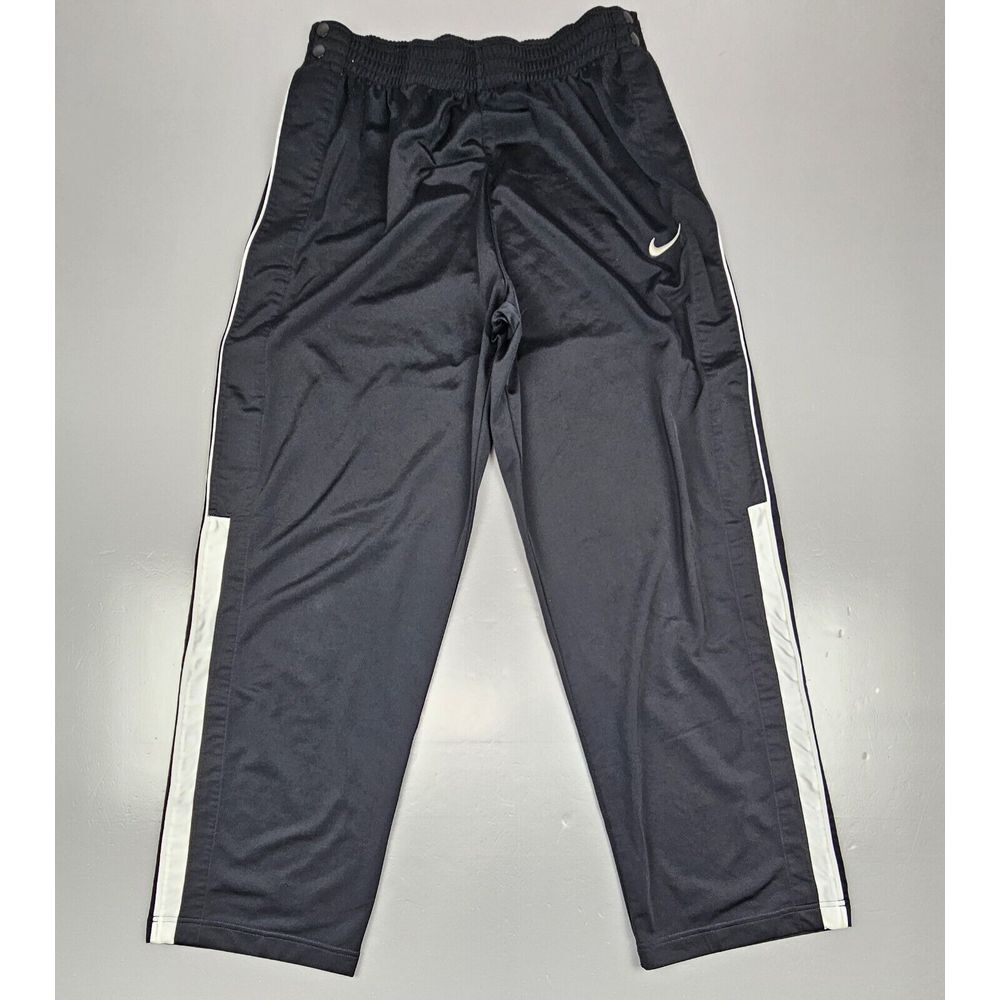 Nike Basketball Pants‎ Mens Medium. Vintage  Black Track Breakaway Snap.